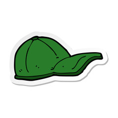 sticker of a cartoon cap