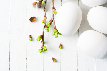 Easter decoration with leaf buds