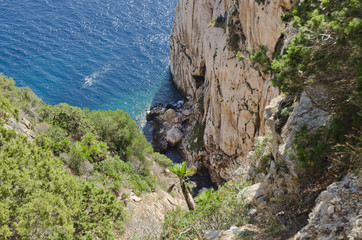 Cliffs in Porto Conte, Cave Neptuna, Sardinia