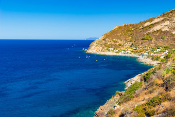 Fototapeta na wymiar Sea in the Elba island near Chiessi, Italy