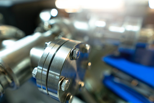 Close-up, accessories and parts of the synchrotron