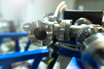 Close-up, accessories and parts of the synchrotron
