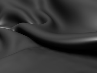 Black silk elegance tablecloth. Trade show exhibition