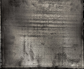 background of old darkened shabby and scratched gray concrete wall