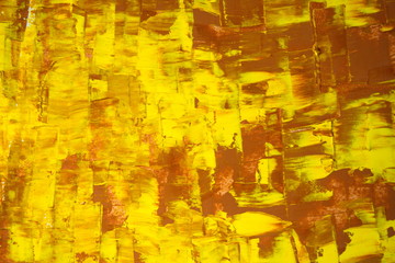 Brown-Yellow colour tone. Abstract watercolour background hand-drawn on white watercolour paper.
