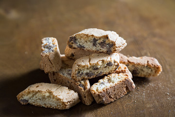 Biscotti. Italian cookies closeup