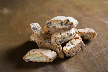 Biscotti. Italian cookies closeup