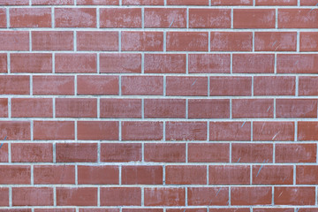 pale red brick wall background texture.