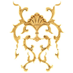 Gilded stucco, collection gold cartouche - obrazy, fototapety, plakaty