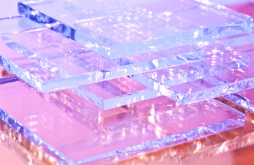 Abstract illustration of transparent colored glass   