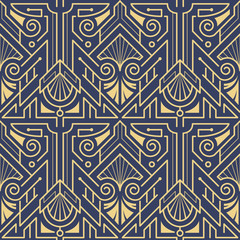 Template Abstract art deco blue CS6