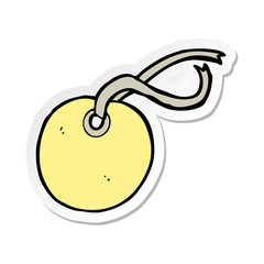 sticker of a cartoon luggage tag