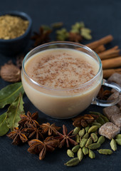 masala tea with different spices