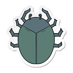 sticker of a giant bug cartoon