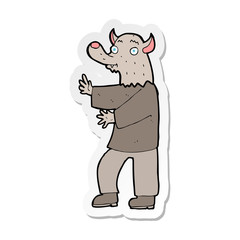 Fototapeta premium sticker of a cartoon werewolf