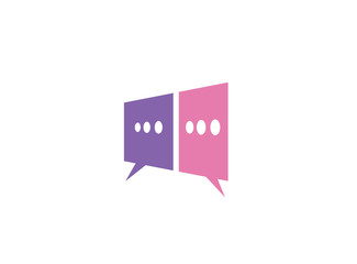 Chat Icon for a communication company, message symbol logo design