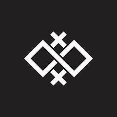 Obraz premium abstract infinity line square logo