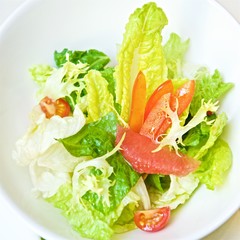 fresh delicious salad with croutons