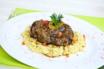 rice with steak