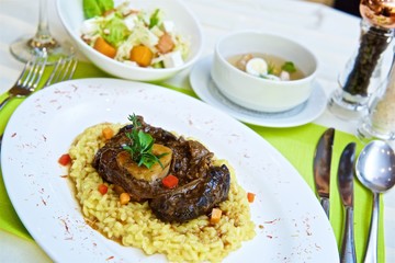 rice with steak