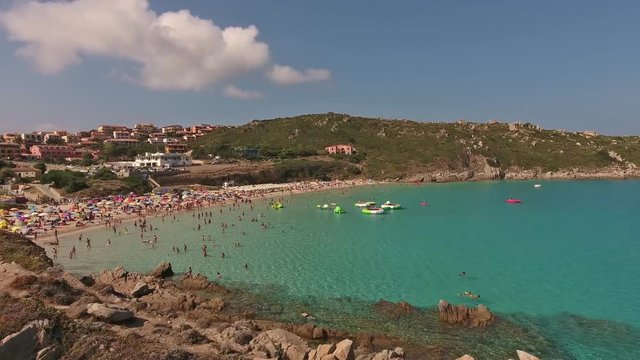 sardinien strand rena bianca aus der vogelperspektive