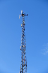 blue sky and phone base station,