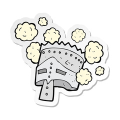 sticker of a cartoon helmet