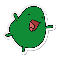sticker cartoon kawaii cute happy bean