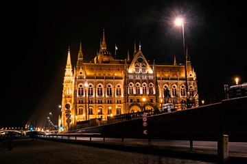 Fototapeta na wymiar The Hungarian Parliament Building by night