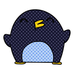 cartoon cute kawaii happy penguin