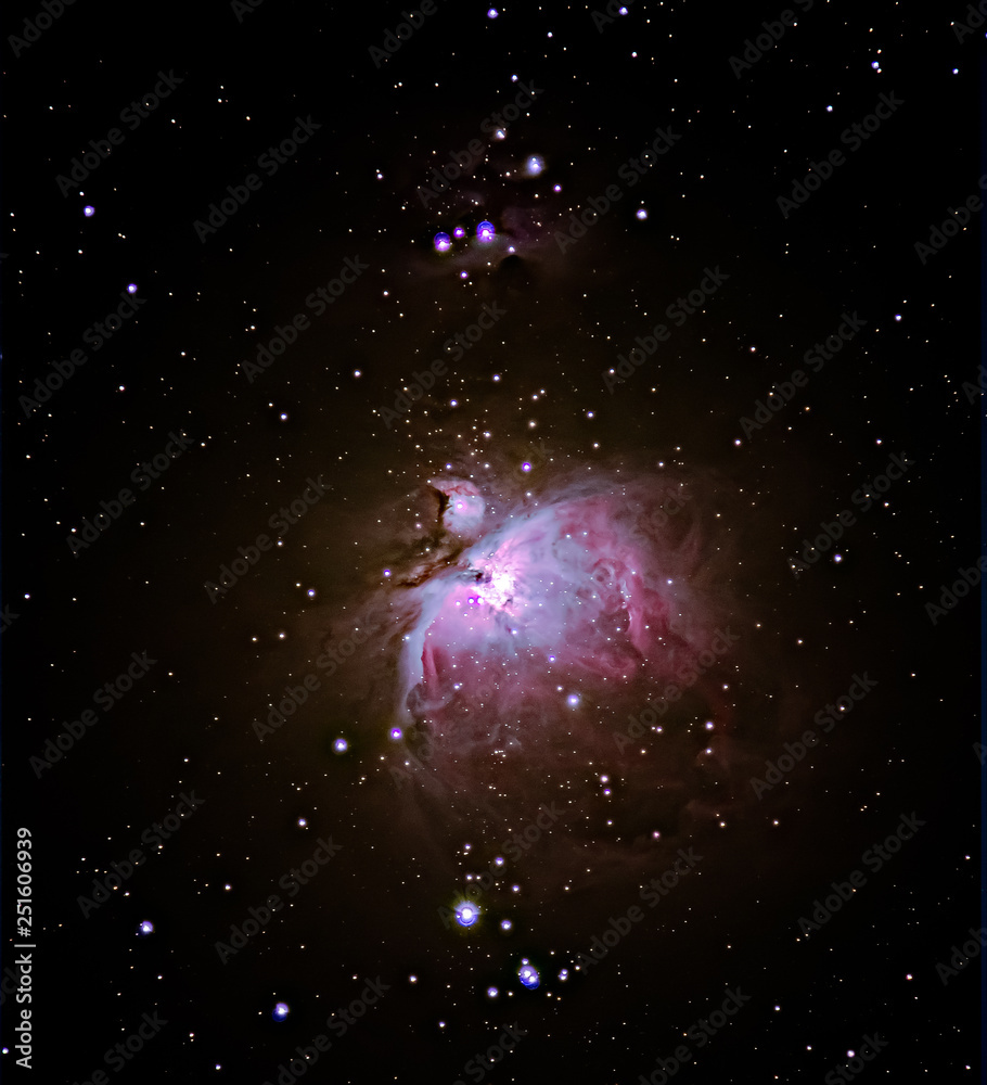 Wall mural orion nebula and running man nebula
