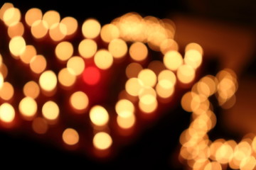Fototapeta premium Blurr Candles in Salzburg