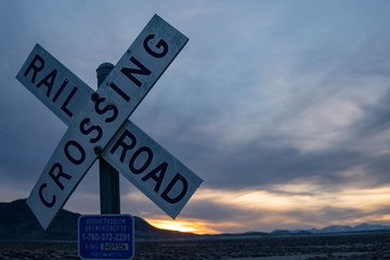 railroad crossing sign