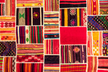 Turkish carpet patchwork handmade.
