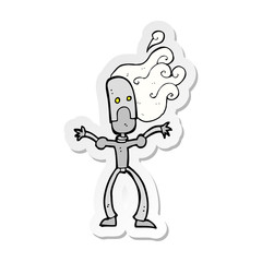 Fototapeta premium sticker of a cartoon robot