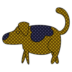 quirky comic book style cartoon dog