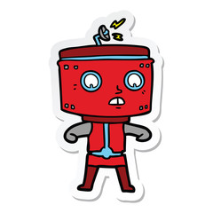 Naklejka premium sticker of a cartoon robot