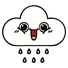 cute cartoon rain cloud
