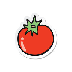 sticker of a cartoon tomato