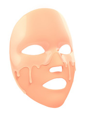  sheet mask on white background 3D Render