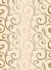 Linear seamless pattern. Stylish decor with elegant lines and curls. Decorative ornamental lattice. Abstract seamless geometric pattern on vibrant background.