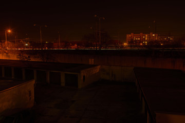 Czech city of Chomutov in night on 23th february 2019