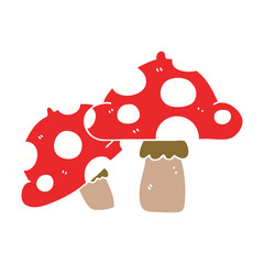 quirky hand drawn cartoon toadstools