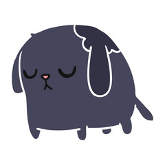 cartoon of cute sad kawaii dog