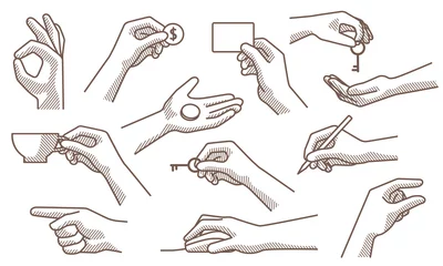 Fotobehang hand gestures set 2 © pronick