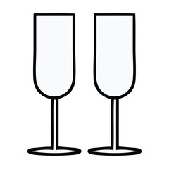 cute cartoon champagne flutes