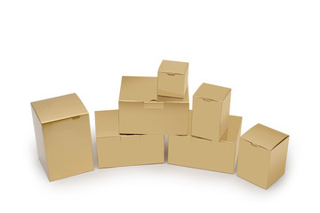  Image in studio of a set of boxes