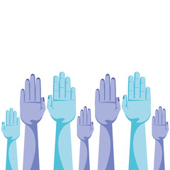 hands human isolated icon