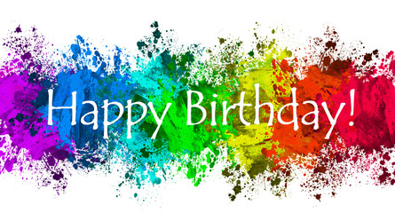 Paint Splatter - Happy Birthday