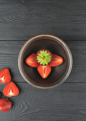 summer food photography background red strawberry